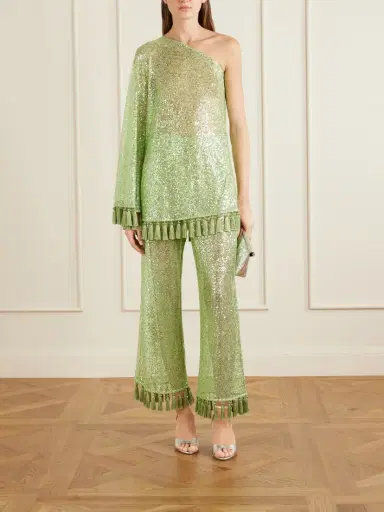 Taller Marmo Sequined Fringed Flared Pants | Thumbnail 2 Taller Marmo Sequined Fringed Flared Pants | Thumbnail 2
