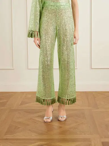 Taller Marmo Sequined Fringed Flared Pants | Thumbnail 3 Taller Marmo Sequined Fringed Flared Pants | Thumbnail 3
