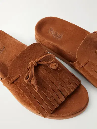 Ancient Greek Sandals Amfiliki Suede Slide On | Thumbnail 5 Ancient Greek Sandals Amfiliki Suede Slide On | Thumbnail 5