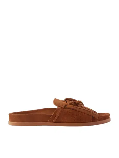 Ancient Greek Sandals Amfiliki Suede Slide On | Thumbnail 1 Ancient Greek Sandals Amfiliki Suede Slide On | Thumbnail 1