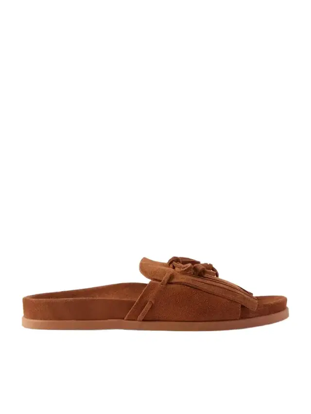 Ancient Greek Sandals Amfiliki Suede Slide On