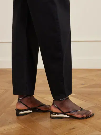 Alaïa Tong 30 Patent-leather Wedge Sandals | Thumbnail 2