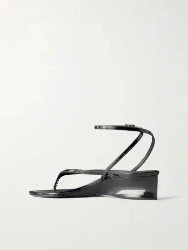 Alaïa Tong 30 Patent-leather Wedge Sandals | Thumbnail 3