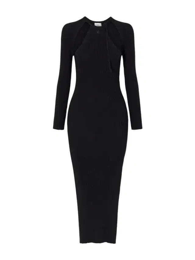 Cutout Ribbed-knit Maxi Dress