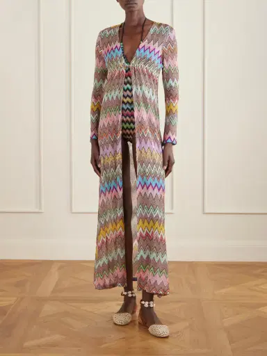 Missoni Striped Metallic Crochet-knit Coverup | Thumbnail 2 Missoni Striped Metallic Crochet-knit Coverup | Thumbnail 2