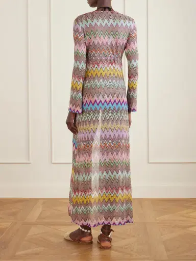 Missoni Striped Metallic Crochet-knit Coverup | Thumbnail 3 Missoni Striped Metallic Crochet-knit Coverup | Thumbnail 3