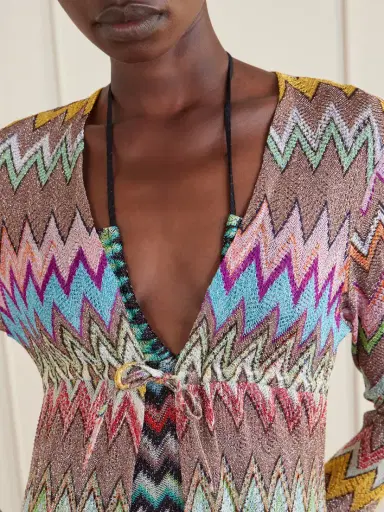 Missoni Striped Metallic Crochet-knit Coverup | Thumbnail 4 Missoni Striped Metallic Crochet-knit Coverup | Thumbnail 4