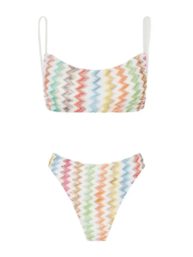 Missoni Striped Crochet-knit Triangle Bikini
