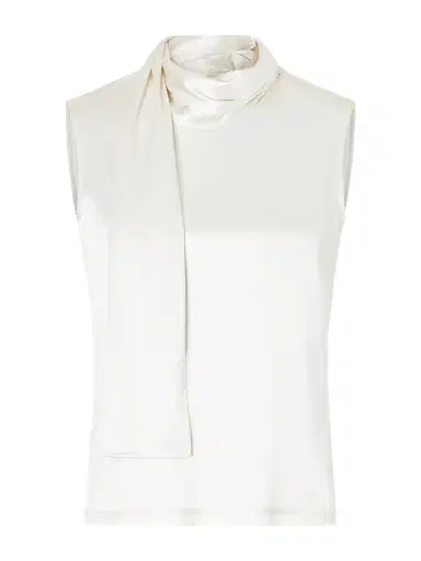 Bottega Veneta Tie-detailed Stretch-silk Satin Top | Thumbnail 1