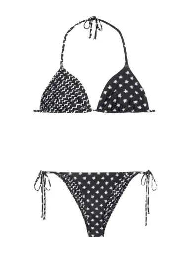 Donde Esteban Estrellitas Y Olas Recycled Triangle Bikini | Thumbnail 1 Donde Esteban Estrellitas Y Olas Recycled Triangle Bikini | Thumbnail 1