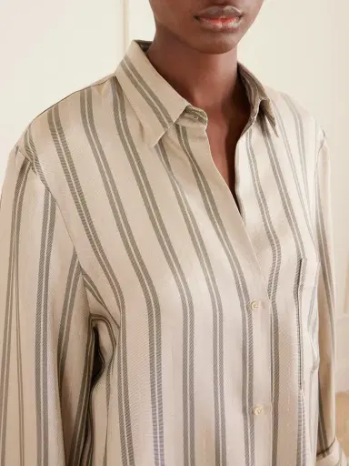 TWP Next Morning Striped Crepe Shirt | Thumbnail 5 TWP Next Morning Striped Crepe Shirt | Thumbnail 5
