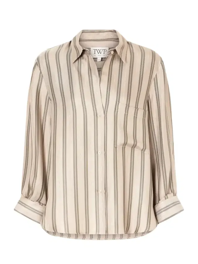 Next Morning Striped Crepe Shirt