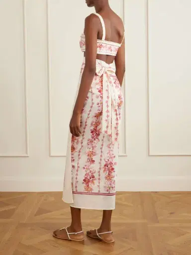 Agua by Agua Bendita Lavanda Cauca Floral-printed Cotton And Silk-blend Pareo | Thumbnail 4