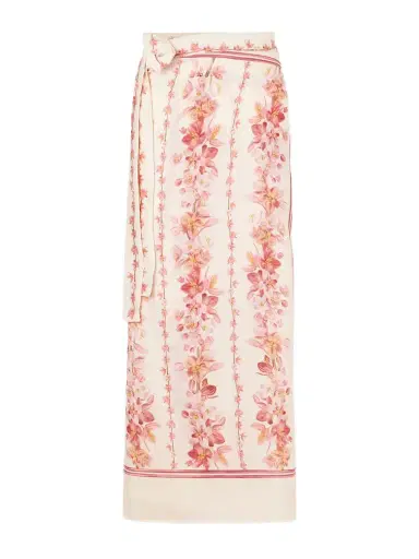 Agua by Agua Bendita Lavanda Cauca Floral-printed Cotton And Silk-blend Pareo | Thumbnail 1
