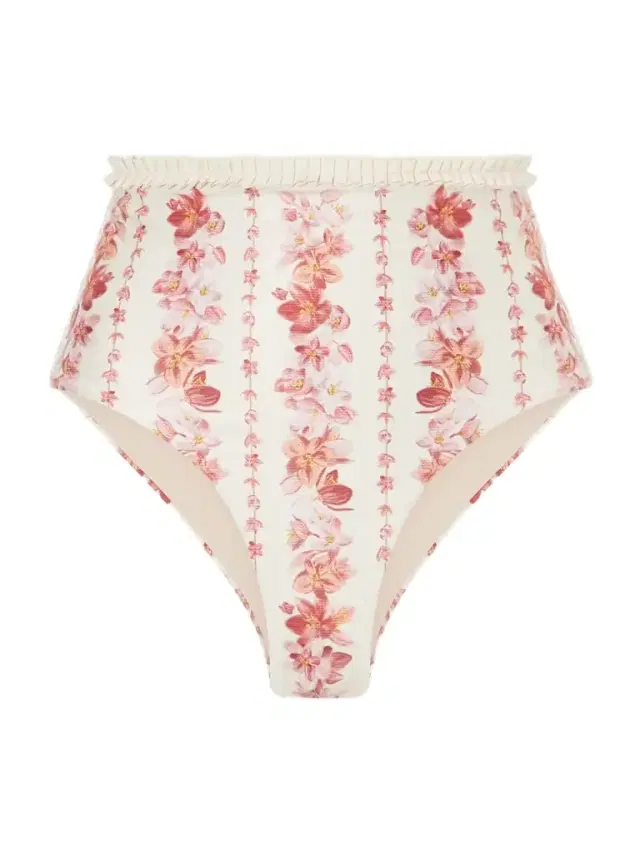 Nopaul Floral-printed Stretch Recycled Bikini Briefs