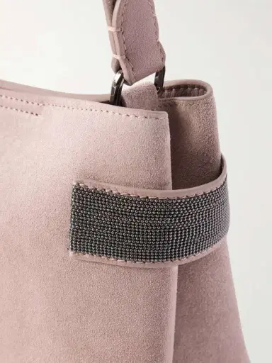 Brunello Cucinelli Bead-embellished Suede Shoulder Bag | Thumbnail 5 Brunello Cucinelli Bead-embellished Suede Shoulder Bag | Thumbnail 5
