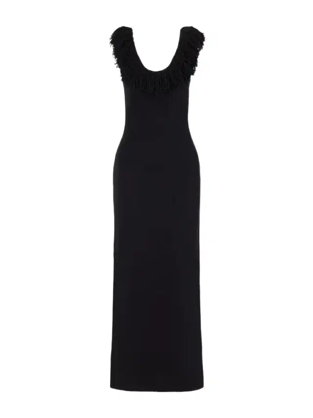 Marcelline Fringed Stretch-knit Maxi Dress