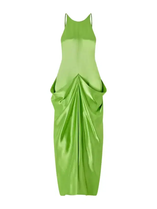 Kent Open-back Draped Satin Maxi Dress