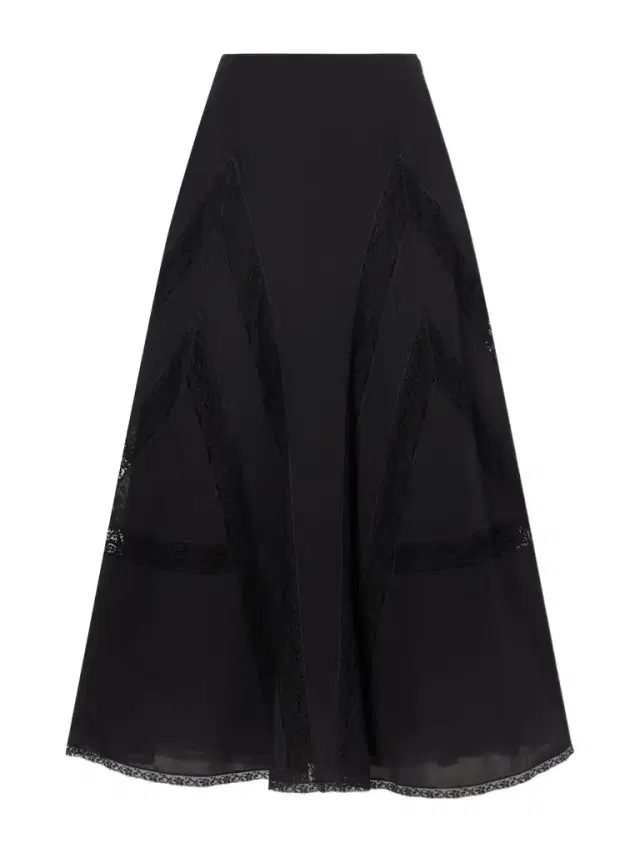 Vieste Lace-trimmed Cotton-muslin Maxi Skirt