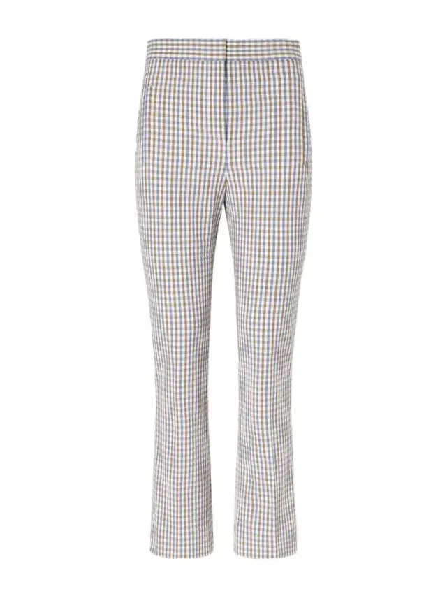 Arte Checked Cotton-seersucker Skinny Pants