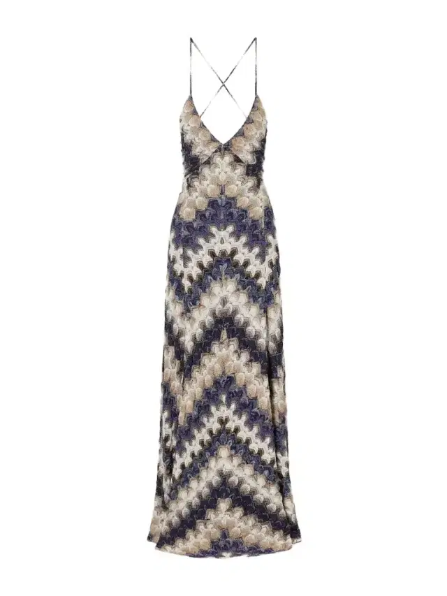 Missoni Striped Metallic Crochet-knit Maxi Dress