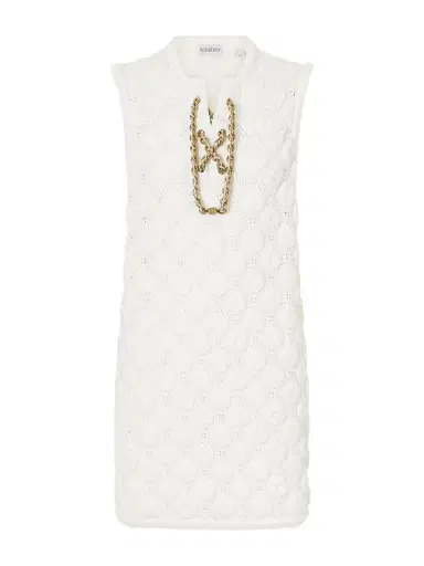 Burberry Embellihsed Knitted Cotton-blend Mini Dress | Thumbnail 1 Burberry Embellihsed Knitted Cotton-blend Mini Dress | Thumbnail 1
