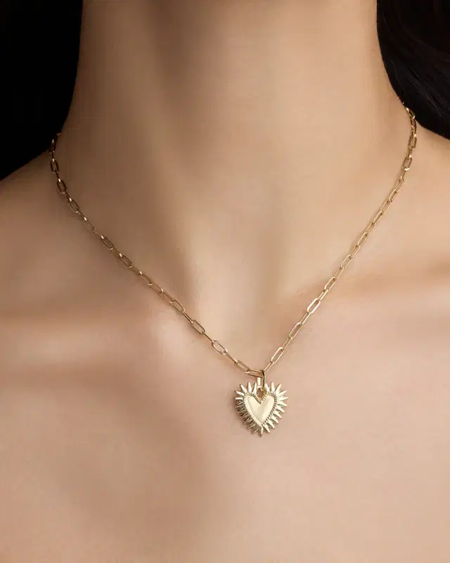 Jennifer Fisher Personalized Small Fierce Heart in 18K Yellow Gold