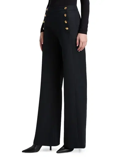 Nili Lotan Women's Reed Cotton-Linen Sailor Pants - Midnight | Thumbnail 4 Nili Lotan Women's Reed Cotton-Linen Sailor Pants - Midnight | Thumbnail 4