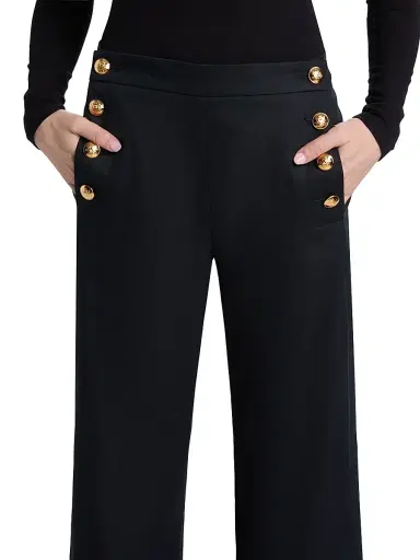 Nili Lotan Women's Reed Cotton-Linen Sailor Pants - Midnight | Thumbnail 6 Nili Lotan Women's Reed Cotton-Linen Sailor Pants - Midnight | Thumbnail 6