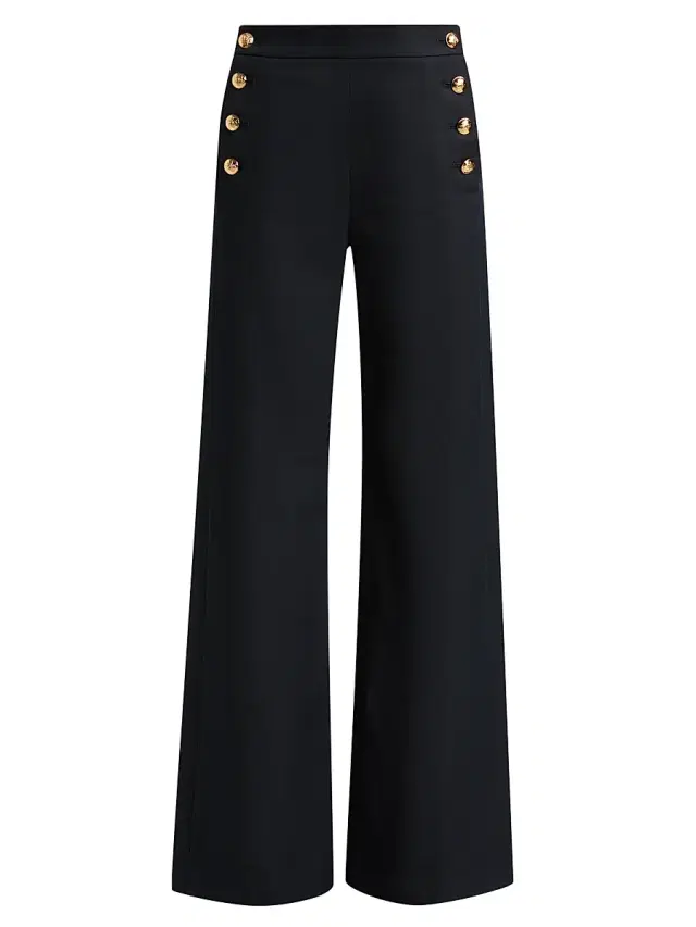 Nili Lotan Women's Reed Cotton-Linen Sailor Pants - Midnight