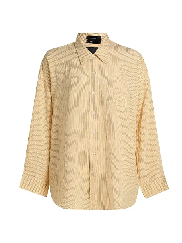 R13 Women's Drop-Neck Striped Shirt - Orange Stripe
