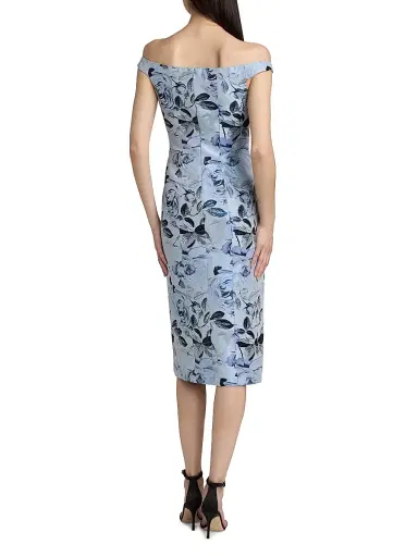 Milly Women's Mel Floral Jacquard Off-The-Shoulder Midi-Dress | Thumbnail 5 Milly Women's Mel Floral Jacquard Off-The-Shoulder Midi-Dress | Thumbnail 5