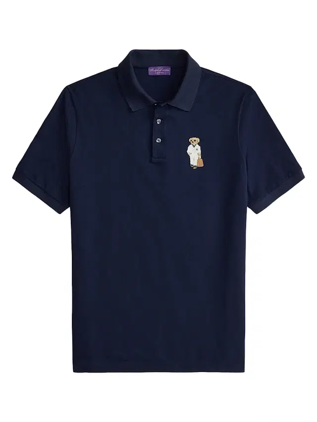 Ralph Lauren Purple Label Men's Polo Bear Cotton-Cashmere Polo Shirt - Classic Chairman Navy