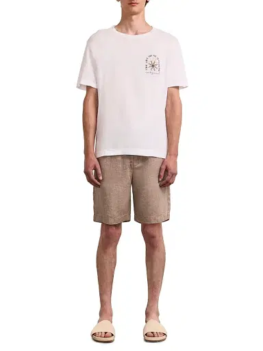 Frescobol Carioca Men's Felipe Linen-Cotton Drawstring Shorts | Thumbnail 2 Frescobol Carioca Men's Felipe Linen-Cotton Drawstring Shorts | Thumbnail 2