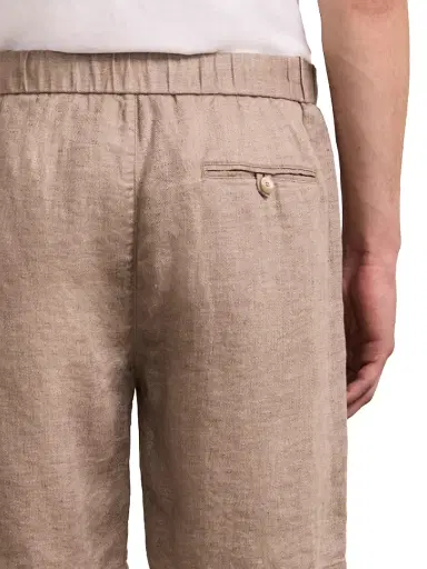 Frescobol Carioca Men's Felipe Linen-Cotton Drawstring Shorts | Thumbnail 3 Frescobol Carioca Men's Felipe Linen-Cotton Drawstring Shorts | Thumbnail 3