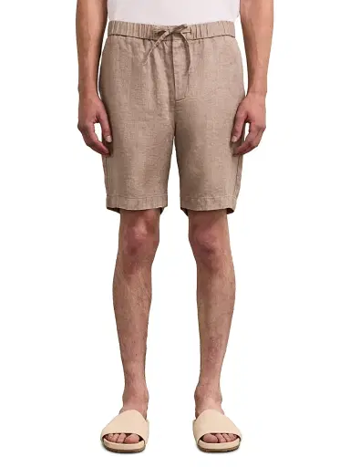 Frescobol Carioca Men's Felipe Linen-Cotton Drawstring Shorts | Thumbnail 1 Frescobol Carioca Men's Felipe Linen-Cotton Drawstring Shorts | Thumbnail 1