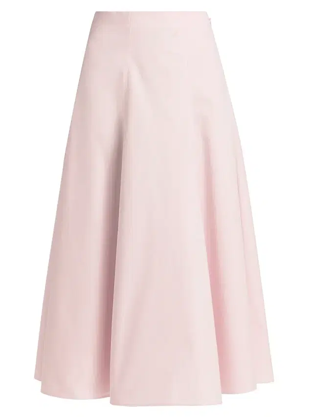 Jacquemus Women's Cotton A-Line Midi-Skirt - Light Pink