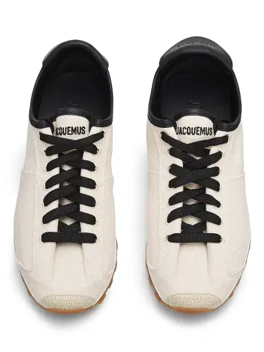 Jacquemus Women's Contrast-Trim Low-Top Tennis Sneakers - Light Beige - Size 12 | Thumbnail 4 Jacquemus Women's Contrast-Trim Low-Top Tennis Sneakers - Light Beige - Size 12 | Thumbnail 4