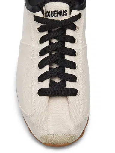 Jacquemus Women's Contrast-Trim Low-Top Tennis Sneakers - Light Beige - Size 12 | Thumbnail 6 Jacquemus Women's Contrast-Trim Low-Top Tennis Sneakers - Light Beige - Size 12 | Thumbnail 6