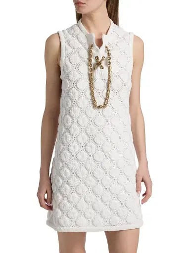 Burberry Women's Brittany Crochet Cotton-Blend Mini Dress - White - Size XS | Thumbnail 3 Burberry Women's Brittany Crochet Cotton-Blend Mini Dress - White - Size XS | Thumbnail 3