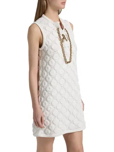Burberry Women's Brittany Crochet Cotton-Blend Mini Dress - White - Size XS | Thumbnail 4 Burberry Women's Brittany Crochet Cotton-Blend Mini Dress - White - Size XS | Thumbnail 4