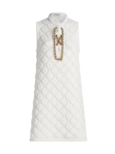 Burberry Women's Brittany Crochet Cotton-Blend Mini Dress - White - Size XS | Thumbnail 1 Burberry Women's Brittany Crochet Cotton-Blend Mini Dress - White - Size XS | Thumbnail 1