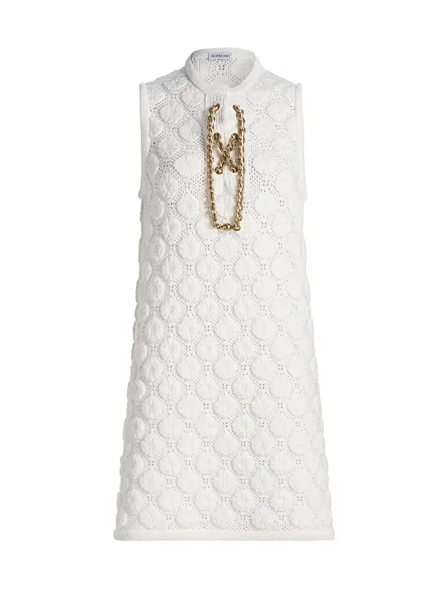 Women's Brittany Crochet Cotton-Blend Mini Dress - White