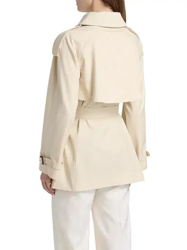 Burberry Women's Fitzrovia Tropical Gabardine Trench Coat - Stone Beige - Size 14 | Thumbnail 5