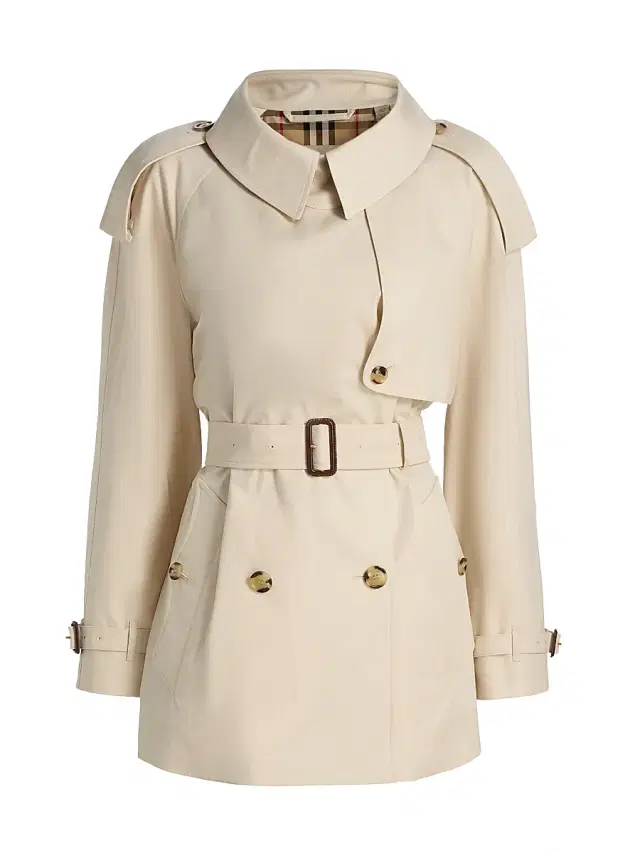 Burberry Women's Fitzrovia Tropical Gabardine Trench Coat - Stone Beige