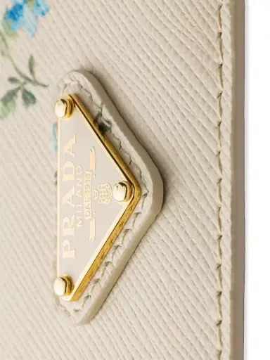 Prada Women's Printed Saffiano Leather Card Holder - Beige Khaki | Thumbnail 3