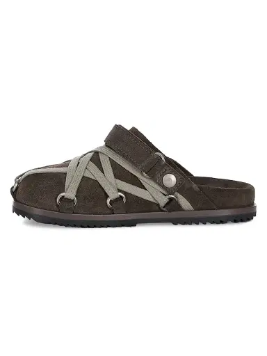 Rick Owens Little Kid's & Kid's Lace-Embellished Suede Slides | Thumbnail 2 Rick Owens Little Kid's & Kid's Lace-Embellished Suede Slides | Thumbnail 2