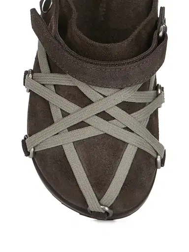 Rick Owens Little Kid's & Kid's Lace-Embellished Suede Slides | Thumbnail 6 Rick Owens Little Kid's & Kid's Lace-Embellished Suede Slides | Thumbnail 6
