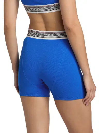 Versace Women's Ciclista Cotton Rib-Knit Trunks - Blue - Size XL | Thumbnail 5 Versace Women's Ciclista Cotton Rib-Knit Trunks - Blue - Size XL | Thumbnail 5