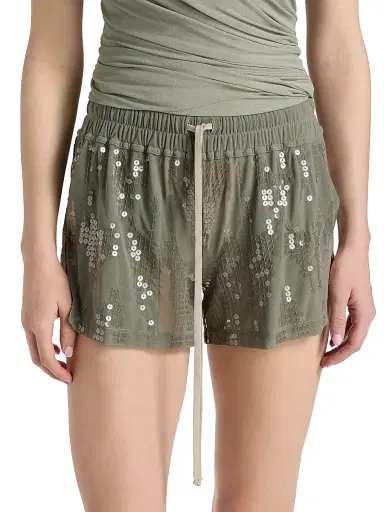 Rick Owens Lilies Women's Sequin Stretch-Nylon Boxer Shorts | Thumbnail 3 Rick Owens Lilies Women's Sequin Stretch-Nylon Boxer Shorts | Thumbnail 3